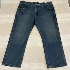 Ariat Men's Rebar M4 Relaxed Fit Boot Cut Jeans Sz 44x30 Actual 46x30 Med Blue
